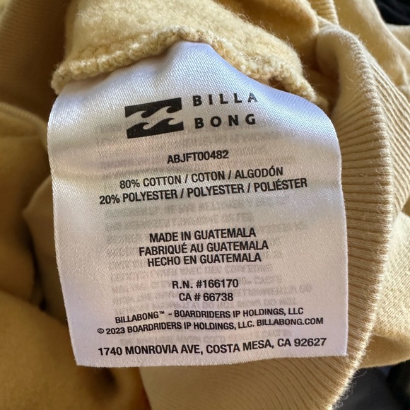 Billabong Yellow/White Twisties Kendall Graphic Cotton Blend Crewneck Sweatshirt - Picture 10 of 11